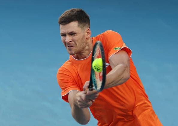 January 20, 2026, Melbourne, Victoria, Australia: HUBERT HURKACZ of Poland during the match against Z. Bergs of Belgium in the first round of Australian Open, Melbourne, Australia. Melbourne Australia - ZUMAc278 20260120_zsp_c278_050 Copyright: xMarcinxCholewinskix