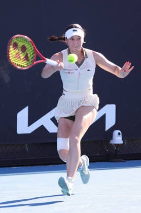 Eva Lys, GER, during first round of 2026 Australian Open in Melbourne, 20 01 2026