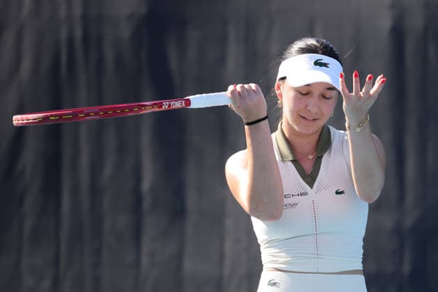 Eva Lys, GER, disappointed during first round of 2026 Australian Open in Melbourne, 20 01 2026