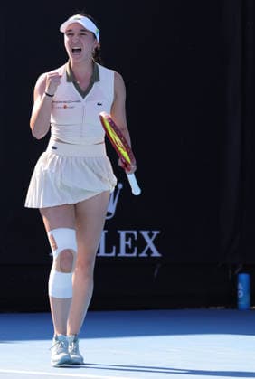 Eva Lys, GER, during first round of 2026 Australian Open in Melbourne, 20 01 2026