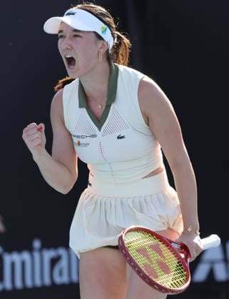 Eva Lys, GER, during first round of 2026 Australian Open in Melbourne, 20 01 2026