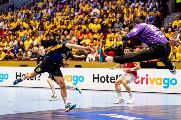 Georgia v Sweden, EHF EURO 2026, Malmo, Sweden Malmo, Sweden - 2026, January 19 : Felix Claar (19) of Sweden seen before the EHF Euro 2026 match between Georgia v Sweden at Malmo Arena, Malmo Sweden, Malmö  Copyright: xGonzalesxPhoto TobiasxJorgensenx