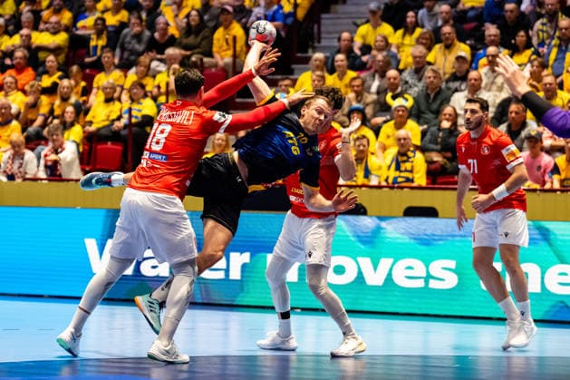Georgia v Sweden, EHF EURO 2026, Malmo, Sweden Malmo, Sweden - 2026, January 19 : Felix Claar (19) of Sweden seen during the EHF Euro 2026 match between Georgia v Sweden at Malmo Arena, Malmo Sweden, Malmö  Copyright: xGonzalesxPhoto TobiasxJorgensenx