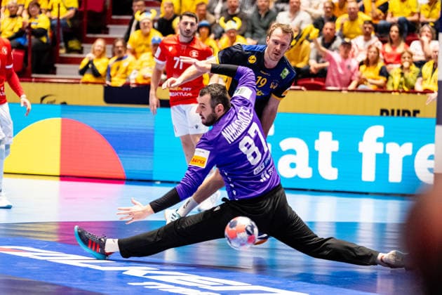 Georgia v Sweden, EHF EURO 2026, Malmo, Sweden Malmo, Sweden - 2026, January 19 : Felix Claar (19) of Sweden seen during the EHF Euro 2026 match between Georgia v Sweden at Malmo Arena, Malmo Sweden, Malmö  Copyright: xGonzalesxPhoto TobiasxJorgensenx