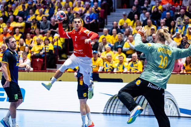 Georgia v Sweden, EHF EURO 2026, Malmo, Sweden Malmo, Sweden - 2026, January 19 : Khazein Rustamov (7) of Georgia seen during the EHF Euro 2026 match between Georgia v Sweden at Malmo Arena, Malmo Sweden, Malmö  Copyright: xGonzalesxPhoto TobiasxJorgensenx