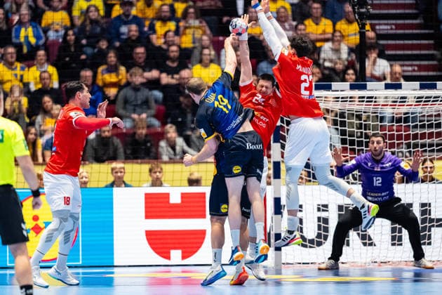 Georgia v Sweden, EHF EURO 2026, Malmo, Sweden Malmo, Sweden - 2026, January 19 : Felix Claar (19) of Sweden seen during the EHF Euro 2026 match between Georgia v Sweden at Malmo Arena, Malmo Sweden, Malmö  Copyright: xGonzalesxPhoto TobiasxJorgensenx