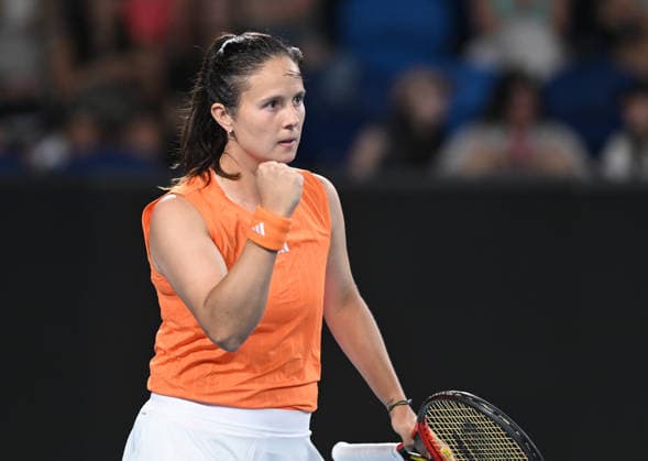 TENNIS AUSTRALIAN OPEN, Daria Kasatkina of Australia reacts during the Womens 1st round match against Nikola Bartunkova of Czech Republic on day 3 of the 2026 Australian Open tennis tournament at Melbourne Park in Melbourne, Tuesday, January 20, 2026. ( NO ARCHIVING MELBOURNE VICTORIA AUSTRALIA  Copyright: xLUKASxCOCHx 20260120126246337127