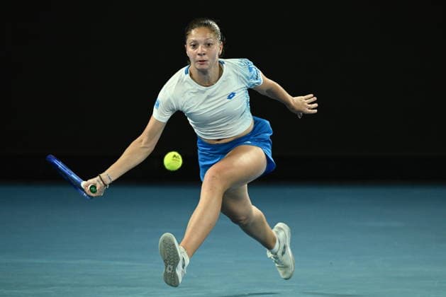 TENNIS AUSTRALIAN OPEN, Antonia Ruzic of Croatia in action during the Women™s 1st round match against Naomi Osaka of Japan on day 3 of the 2026 Australian Open tennis tournament at Melbourne Park in Melbourne, Tuesday, January 20, 2026. ( NO ARCHIVING MELBOURNE VICTORIA AUSTRALIA  Copyright: xJOELxCARRETTx 20260120118720806021