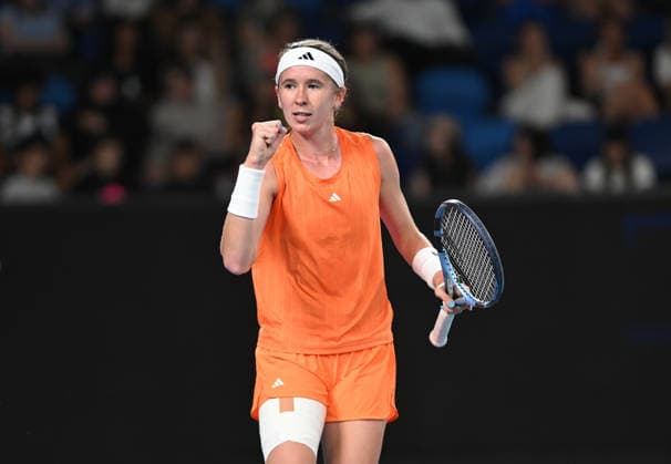 TENNIS AUSTRALIAN OPEN, Nikola Bartunkova of Czech Republic reacts during the Womens 1st round match against Daria Kasatkina of Australia on day 3 of the 2026 Australian Open tennis tournament at Melbourne Park in Melbourne, Tuesday, January 20, 2026. ( NO ARCHIVING MELBOURNE VICTORIA AUSTRALIA  Copyright: xLUKASxCOCHx 20260120129254238407