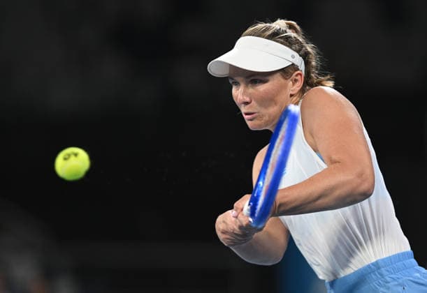 TENNIS AUSTRALIAN OPEN, Maddison Inglis of Australia in action during the Womens 1st round match against Kimberly Birrell of Australia on day 3 of the 2026 Australian Open tennis tournament at Melbourne Park in Melbourne, Tuesday, January 20, 2026. ( NO ARCHIVING MELBOURNE VICTORIA AUSTRALIA  Copyright: xLUKASxCOCHx 20260120112749948263