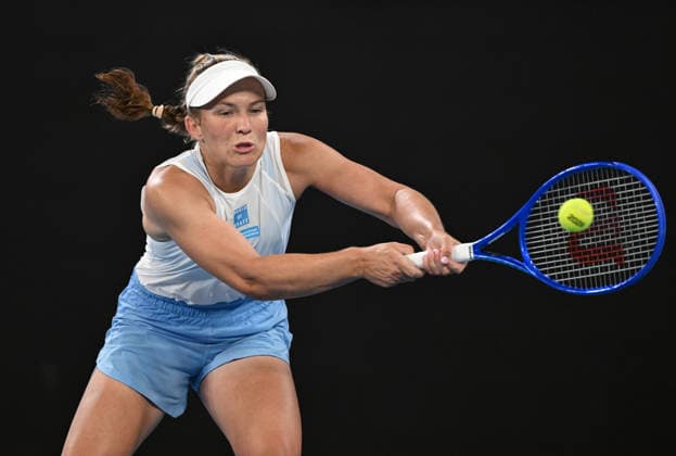 TENNIS AUSTRALIAN OPEN, Maddison Inglis of Australia in action during the Womens 1st round match against Kimberly Birrell of Australia on day 3 of the 2026 Australian Open tennis tournament at Melbourne Park in Melbourne, Tuesday, January 20, 2026. ( NO ARCHIVING MELBOURNE VICTORIA AUSTRALIA  Copyright: xLUKASxCOCHx 20260120199972929299