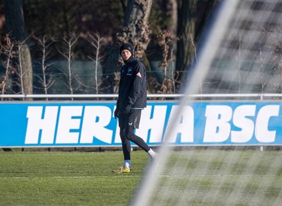 Soccer, Men, Season 2025 26, 2 Bundesliga, Hertha BSC, Training, Luca Schuler Hertha BSC , 20 01 2026, Copyright: xSebastianxRäppold MatthiasxKochx
