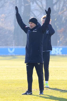 DEU, DFL, 2 FBL Hertha BSC, Training, 20 01 2026, Sportforum, Berlin, DEU, DFL, 2 FBL Hertha BSC, Training, im Bild Cheftrainer Stefan Leitl Hertha BSC Berlin DFL regulations prohibit any use of Photographs as image sequences and or quasi video nordphotoxGmbHx xEngler nph00076
