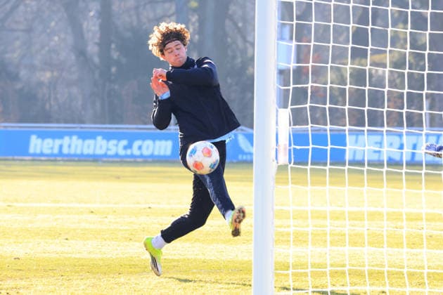 DEU, DFL, 2 FBL Hertha BSC, Training, 20 01 2026, Sportforum, Berlin, DEU, DFL, 2 FBL Hertha BSC, Training, im Bild Linus Gechter Hertha BSC Berlin 44 DFL regulations prohibit any use of Photographs as image sequences and or quasi video nordphotoxGmbHx xEngler nph00076