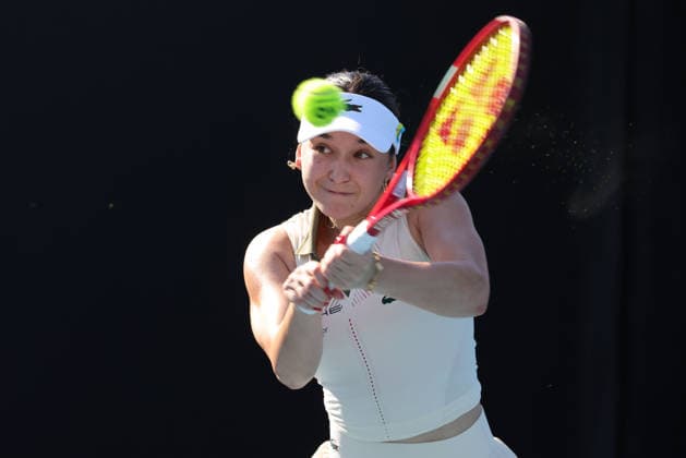 Eva Lys, GER, during first round of 2026 Australian Open in Melbourne, 20 01 2026