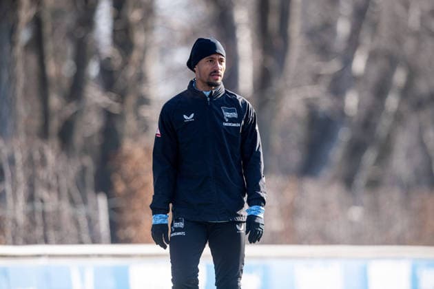 Soccer, Men, Season 2025 26, 2 Bundesliga, Hertha BSC, Training, Jeremy Dudziak Hertha BSC , 20 01 2026, Copyright: xSebastianxRäppold MatthiasxKochx