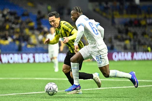 Kairat Almaty v Club Brugge - UEFA Champions League ASTANA, KAZACHSTAN - JANUARY 20 : Tapalov Yerkin of Kairat Almaty and Diakhon Mamadou forward of Club Brugge during the UEFA Champions League 2025 26 League Phase MD7 match between Kairat Almaty and Club Brugge on January 20, 2026 in Astana, Kazachstan, 20 01 2026 Astana Kazachstan  Copyright: xJanxDexMeuleneirx