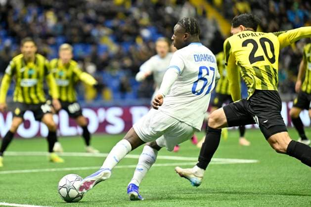 Kairat Almaty v Club Brugge - UEFA Champions League ASTANA, KAZACHSTAN - JANUARY 20 : Tapalov Yerkin of Kairat Almaty and Diakhon Mamadou forward of Club Brugge during the UEFA Champions League 2025 26 League Phase MD7 match between Kairat Almaty and Club Brugge on January 20, 2026 in Astana, Kazachstan, 20 01 2026 Astana Kazachstan  Copyright: xJanxDexMeuleneirx