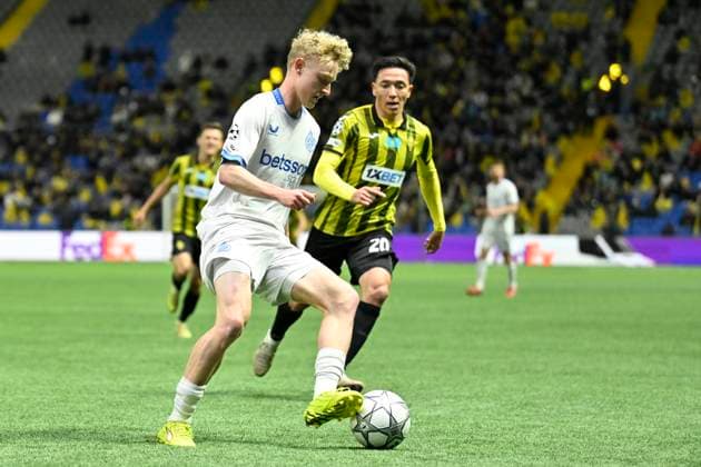 Kairat Almaty v Club Brugge - UEFA Champions League ASTANA, KAZACHSTAN - JANUARY 20 : Seys Joaquim defender of Club Brugge during the UEFA Champions League 2025 26 League Phase MD7 match between Kairat Almaty and Club Brugge on January 20, 2026 in Astana, Kazachstan, 20 01 2026 Astana Kazachstan  Copyright: xJanxDexMeuleneirx