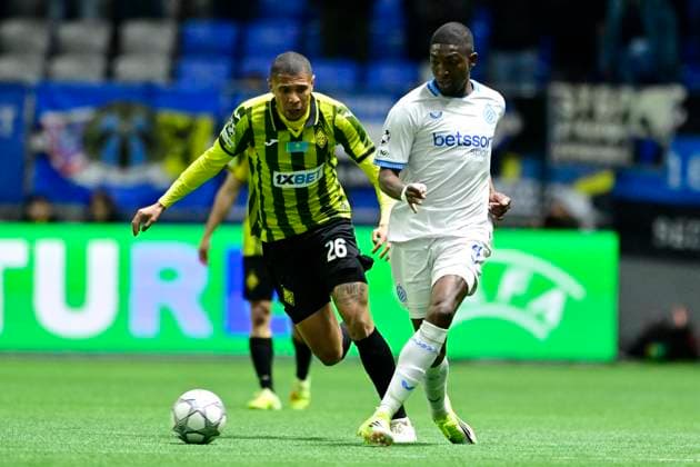 Kairat Almaty v Club Brugge - UEFA Champions League ASTANA, KAZACHSTAN - JANUARY 20 : Edmilson of Kairat Almaty and Ordonez Joel defender of Club Brugge during the UEFA Champions League 2025 26 League Phase MD7 match between Kairat Almaty and Club Brugge on January 20, 2026 in Astana, Kazachstan, 20 01 2026 Astana Kazachstan  Copyright: xJanxDexMeuleneirx