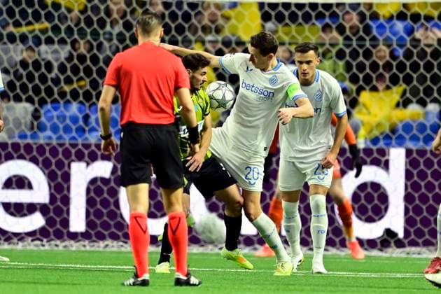 Kairat Almaty v Club Brugge - UEFA Champions League ASTANA, KAZACHSTAN - JANUARY 20 : Vanaken Hans midfielder of Club Brugge, Stankovic Aleksandar midfielder of Club Brugge during the UEFA Champions League 2025 26 League Phase MD7 match between Kairat Almaty and Club Brugge on January 20, 2026 in Astana, Kazachstan, 20 01 2026 Astana Kazachstan  Copyright: xJanxDexMeuleneirx