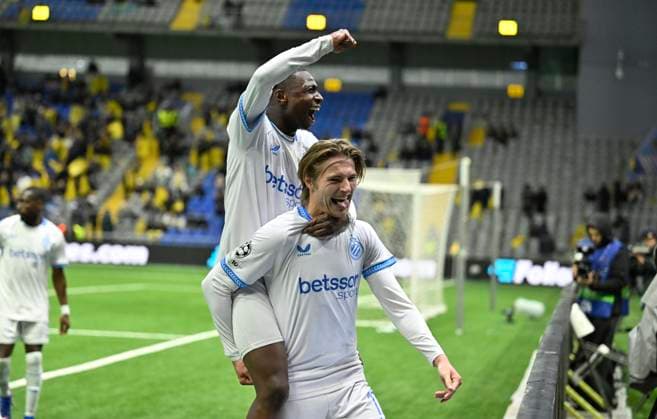 Kairat Almaty v Club Brugge - UEFA Champions League ASTANA, KAZACHSTAN - JANUARY 20 : Vermant Romeo forward of Club Brugge celebrates scoring a goal during the UEFA Champions League 2025 26 League Phase MD7 match between Kairat Almaty and Club Brugge on January 20, 2026 in Astana, Kazachstan, 20 01 2026 Astana Kazachstan  Copyright: xJanxDexMeuleneirx