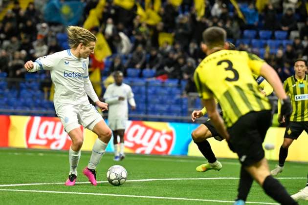 Kairat Almaty v Club Brugge - UEFA Champions League ASTANA, KAZACHSTAN - JANUARY 20 : Vermant Romeo forward of Club Brugge during the UEFA Champions League 2025 26 League Phase MD7 match between Kairat Almaty and Club Brugge on January 20, 2026 in Astana, Kazachstan, 20 01 2026 Astana Kazachstan  Copyright: xJanxDexMeuleneirx