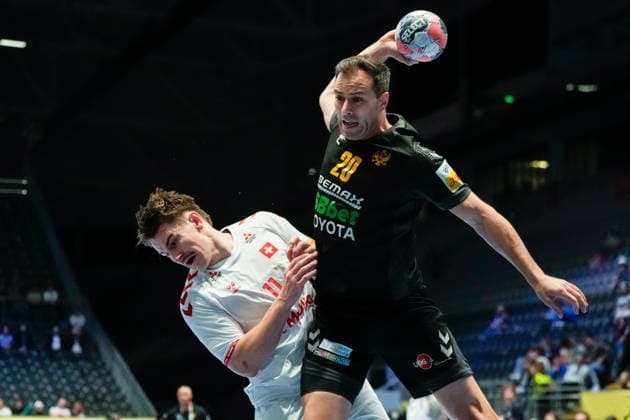 Men s European Handball Championship, Montenegro Switzerland Baerum 20260120 Montenegro s Stevan Vujovic during the European Championship men s handball match between Montenegro and Switzerland in Unity Arena in Fornebu Photo Erik Flaaris Johansen NTB Baerum Norway EDITORIAL USE ONLY RESTRICTED USE FOR BETTING COMPANIES  Copyright: xErikxFlaarisxJohansenx xNTBx