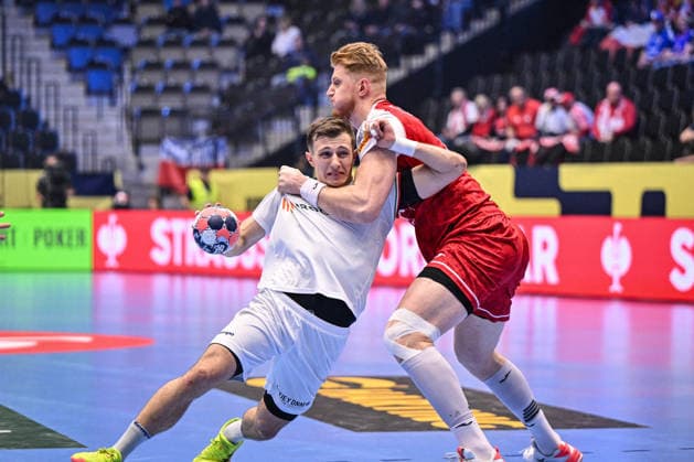 ALTRO - Pallamano - Men s EHF Euro 2026 - Poland vs Italy Simone Mengon of Italy during Men s EHF Euro 2026 - Poland vs Italy, Handball match in Kristianstad, Sweden, January 20 2026 Kristianstad Sweden  Copyright: xIPAxSport ABACAx
