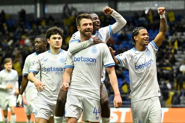 Kairat Almaty v Club Brugge - UEFA Champions League ASTANA, KAZACHSTAN - JANUARY 20 : Mechele Brandon defender of Club Brugge celebrates after scoring during the UEFA Champions League 2025 26 League Phase MD7 match between Kairat Almaty and Club Brugge on January 20, 2026 in Astana, Kazachstan, 20 01 2026 Astana Kazachstan  Copyright: xJanxDexMeuleneirx