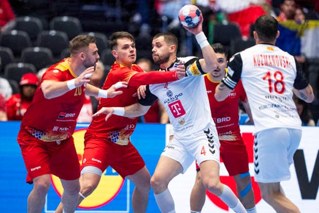 Handball, European Championship, North Macedonia - Romania