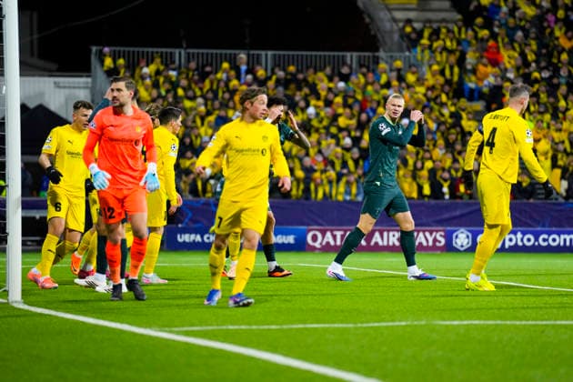 Football, Champions League 2025 2026 Bodo Glimt Manchester City Bodo 20260120 Manchester City s Erling Braut Haaland in the Champions League football match between Bodo Glimt and Manchester City at Aspmyra Stadium Photo Fredrik Varfjell NTB Bodo Norway EDITORIAL USE ONLY RESTRICTED USE FOR BETTING COMPANIES  Copyright: xFredrikxVarfjellx xNTBx