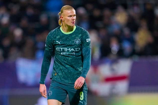 Football, Champions League 2025 2026 Bodo Glimt Manchester City Bodo 20260120 Manchester City s Erling Braut Haaland in the Champions League football match between Bodo Glimt and Manchester City at Aspmyra Stadium Photo Fredrik Varfjell NTB Bodo Norway EDITORIAL USE ONLY RESTRICTED USE FOR BETTING COMPANIES  Copyright: xFredrikxVarfjellx xNTBx