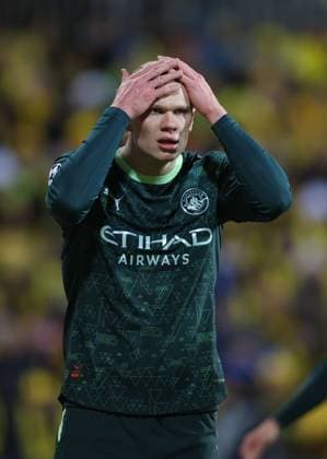 Erling Haaland of Manchester City shows a look of dejection Bodo Glimt v Manchester City, UEFA Champions League, Group Stage, Football, Aspmyra Stadion, Bodo, Norway - 20 Jan 2026Bodo Aspmyra Stadion Norway EDITORIAL USE ONLY No use with unauthorised audio, video, data, fixture lists, club league logos or live services. Online in-match use limited to 120 images, no video emulation. No use in betting, games or single club league player publications. Copyright: xKieranxMcManus Shutterstockx 16348328as