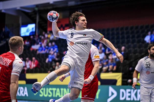 Giacomo Jack Savini of Italy during Men s EHF Euro 2026 - Poland vs Italy, Handball match in Kristianstad, Sweden, January 20 2026  Copyright: xLuigixCanu IPAxSportx xipa-agency.netx xx IPA_70334571 IPA_Agency_IPA70334571