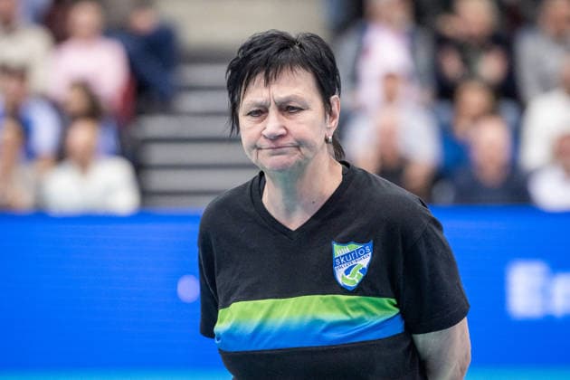 Danuta Brinkmann Skurios Volleys Borken, Head Coach critical view GER, Allianz MTV Stuttgart Skurios Volleys Borken, Volleyball Bundesliga, VBL, Season 2025 2026, 20 01 2026 GER, Allianz MTV Stuttgart Skurios Volleys Borken, Volleyball Bundesliga, VBL, Season 2025 2026, 20 01 2026 Stuttgart Copyright: xSandyxDinkelackerx EP_SDR