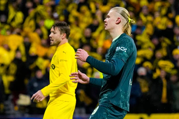 Football, Champions League 2025 2026 Bodo Glimt Manchester City Bodo 20260120 Manchester City s Erling Braut Haaland in the Champions League football match between Bodo Glimt and Manchester City at Aspmyra Stadium Photo Fredrik Varfjell NTB Bodo Norway EDITORIAL USE ONLY RESTRICTED USE FOR BETTING COMPANIES  Copyright: xFredrikxVarfjellx xNTBx