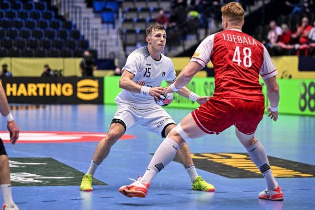 ALTRO - Pallamano - Men s EHF Euro 2026 - Poland vs Italy Simone Mengon of Italy during Men s EHF Euro 2026 - Poland vs Italy, Handball match in Kristianstad, Sweden, January 20 2026 Kristianstad Sweden  Copyright: xIPAxSport ABACAx