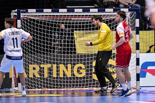 ALTRO - Pallamano - Men s EHF Euro 2026 - Poland vs Italy Pau Panitti of Italy during Men s EHF Euro 2026 - Poland vs Italy, Handball match in Kristianstad, Sweden, January 20 2026 Kristianstad Sweden  Copyright: xIPAxSport ABACAx