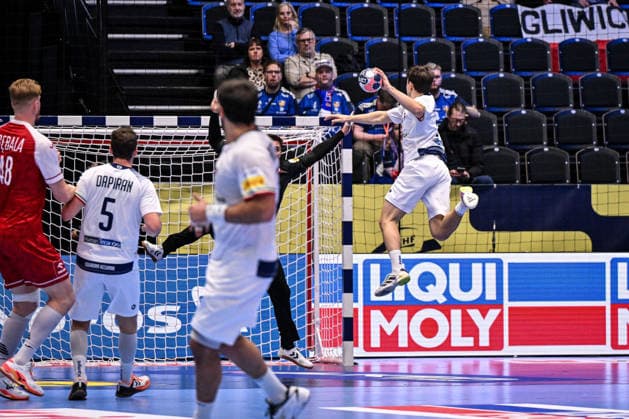 Leo Prantner of Italy during Men s EHF Euro 2026 - Poland vs Italy, Handball match in Kristianstad, Sweden, January 20 2026  Copyright: xLuigixCanu IPAxSportx xipa-agency.netx xx IPA_70336221 IPA_Agency_IPA70336221