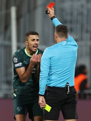 Rodri of Manchester City is sent off Bodo Glimt v Manchester City, UEFA Champions League, Group Stage, Football, Aspmyra Stadion, Bodo, Norway - 20 Jan 2026Bodo Aspmyra Stadion Norway EDITORIAL USE ONLY No use with unauthorised audio, video, data, fixture lists, club league logos or live services. Online in-match use limited to 120 images, no video emulation. No use in betting, games or single club league player publications.  Copyright: xKieranxMcManus Shutterstockx 16348328bb