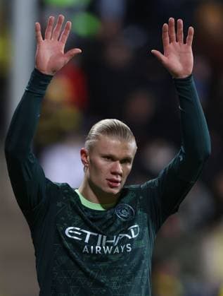 Erling Haaland of Manchester City Bodo Glimt v Manchester City, UEFA Champions League, Group Stage, Football, Aspmyra Stadion, Bodo, Norway - 20 Jan 2026Bodo Aspmyra Stadion Norway EDITORIAL USE ONLY No use with unauthorised audio, video, data, fixture lists, club league logos or live services. Online in-match use limited to 120 images, no video emulation. No use in betting, games or single club league player publications. Copyright: xKieranxMcManus Shutterstockx 16348328bj