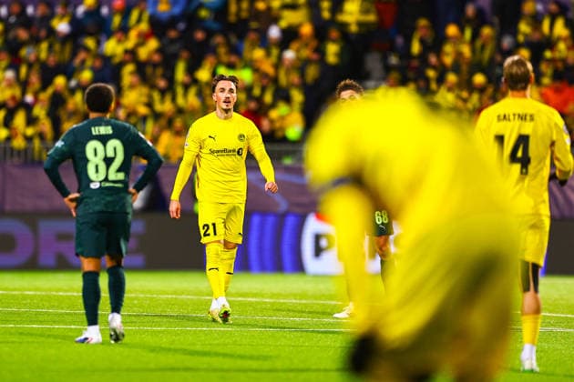 Football, Champions League 2025 2026 Bodo Glimt Manchester City Bodo 20260120 Bodo Glimts Andreas Helmersen in the Champions League football match between Bodo Glimt and Manchester City at Aspmyra Stadium Photo Mats Torbergsen NTB Bodo Norway EDITORIAL USE ONLY RESTRICTED USE FOR BETTING COMPANIES  Copyright: xMatsxTorbergsenx xNTBx