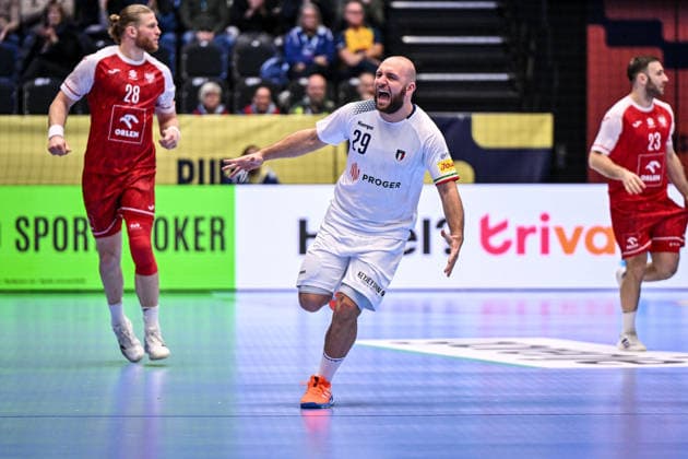 Jeremi Pirani of Italy during Men s EHF Euro 2026 - Poland vs Italy, Handball match in Kristianstad, Sweden, January 20 2026  Copyright: xLuigixCanu IPAxSportx xipa-agency.netx xx IPA_70338026 IPA_Agency_IPA70338026