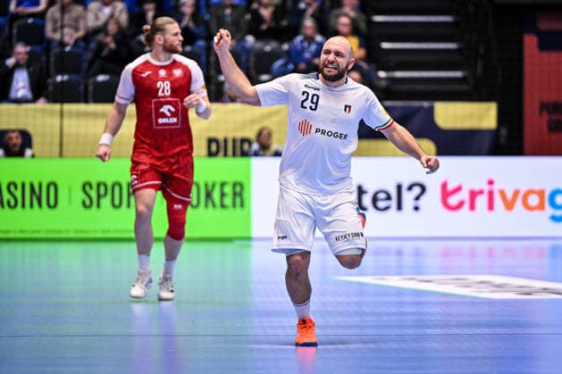 Jeremi Pirani of Italy during Men s EHF Euro 2026 - Poland vs Italy, Handball match in Kristianstad, Sweden, January 20 2026  Copyright: xLuigixCanu IPAxSportx xipa-agency.netx xx IPA_70338032 IPA_Agency_IPA70338032
