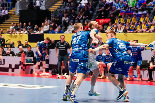 Men s European Handball Championship, Slovenia Faroe Islands Baerum 20260120 The European Championship match in men s handball between Slovenia and the Faroe Islands in Unity Arena in Fornebu Photo Erik Flaaris Johansen NTB Baerum Norway EDITORIAL USE ONLY RESTRICTED USE FOR BETTING COMPANIES  Copyright: xErikxFlaarisxJohansenx xNTBx