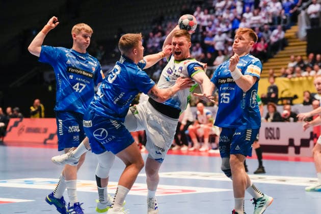 Handball, European Championship, Slovenia - Faroe Islands
