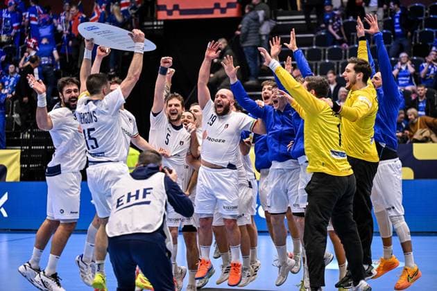 Team Italia Italy, Ritratto, Esultanza, Celebration, Joy, during Men s EHF Euro 2026 - Poland vs Italy, Handball match in Kristianstad, Sweden, January 20 2026  Copyright: xLuigixCanu IPAxSportx xipa-agency.netx xx IPA_70338785 IPA_Agency_IPA70338785