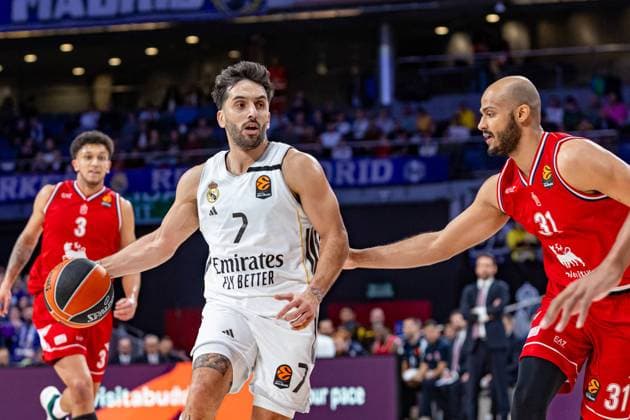 20th January 2026; Movistar Arena; Madrid, Spain; Turkish Airlines Euroleague Basketball; Spain, Real Madrid vs EA7 Emporio Armani Milan; Facundo Campazzo (Real Madrid) Euroleague Basketball Real Madrid vs Olimpia Milano 900 Cordon Press  900 CordonxPress LOF - Euroleague Basketball Real Madrid vs Olimpia Milano