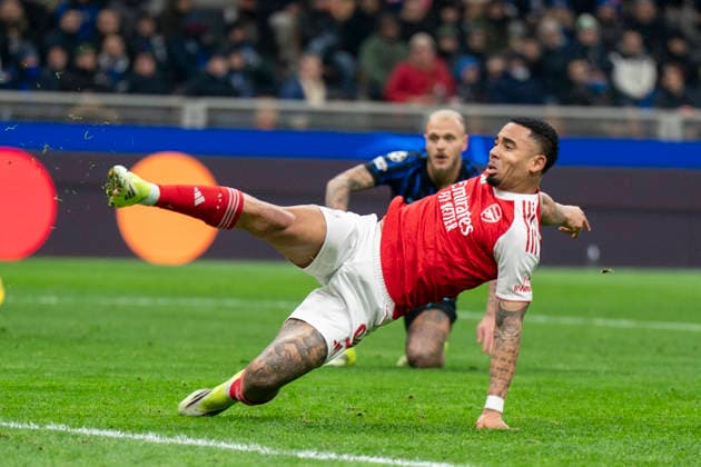 Inter Milan v Arsenal, UEFA Champions League Arsenal forward Gabriel Jesus (9) scores a GOAL 0-1 and celebrates during the Inter Milan v Arsenal UEFA Champions League match at the San Siro Stadium, Milan, Italy on 20 January 2026 Credit: Alex Young Every Second Media Editorial use only. All images are copyright Every Second Media Limited. No images may be reproduced without prior permission. Copyright: xIMAGO EveryxSecondxMediax ESM-1766-0020 AlexxYoungx xEveryxSecondxMediax